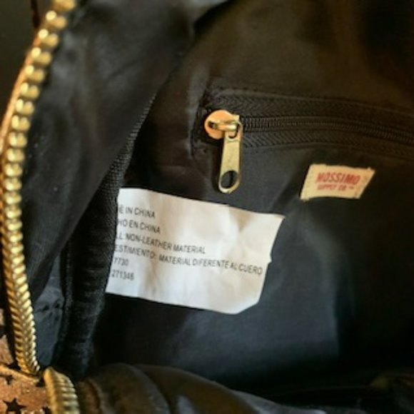 Gold and Black Stars Mini Backpack - Picture 7 of 11